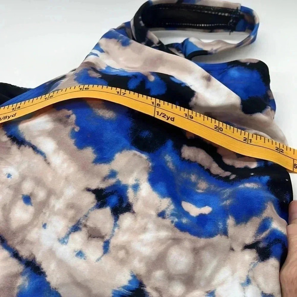 NWT Evans Blue Wave Print Tiered Tankini Swim Top Women’s Size 22 Bathing Bra - Picture 11 of 17